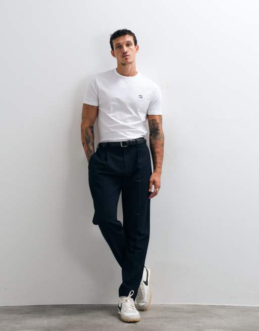 French Connection T-shirt met gestapeld logo in wit, 3 van 10