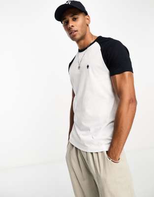 French Connection - T-shirt met raglanmouwen in wit