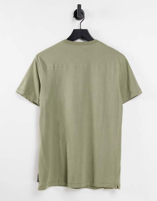 French Connection - T-shirt met ronde hals in lichtkaki, 2 van 4
