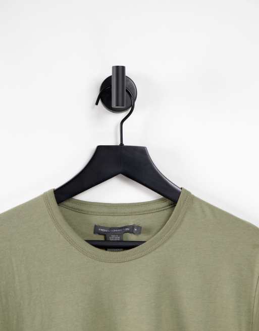 French Connection - T-shirt met ronde hals in lichtkaki, 3 van 4