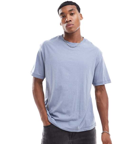 French Connection - T-shirt oversize - Bleu clair chiné - view 1