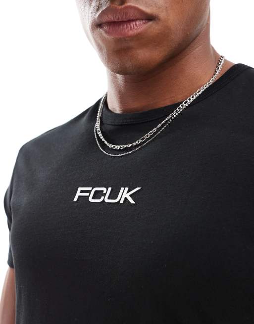 Nouveau T-Shirt Gris Pour Homme French Connection Col Ronde FC72 Taille