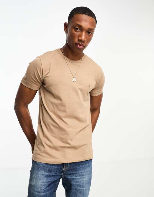 French Connection - T-shirts med rund hals i meleret lysebrun