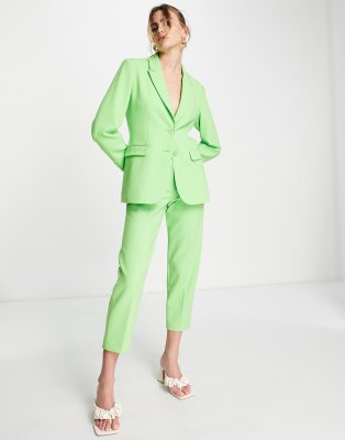 French Connection Tailored Pants In Lime Green - Part Of A Set