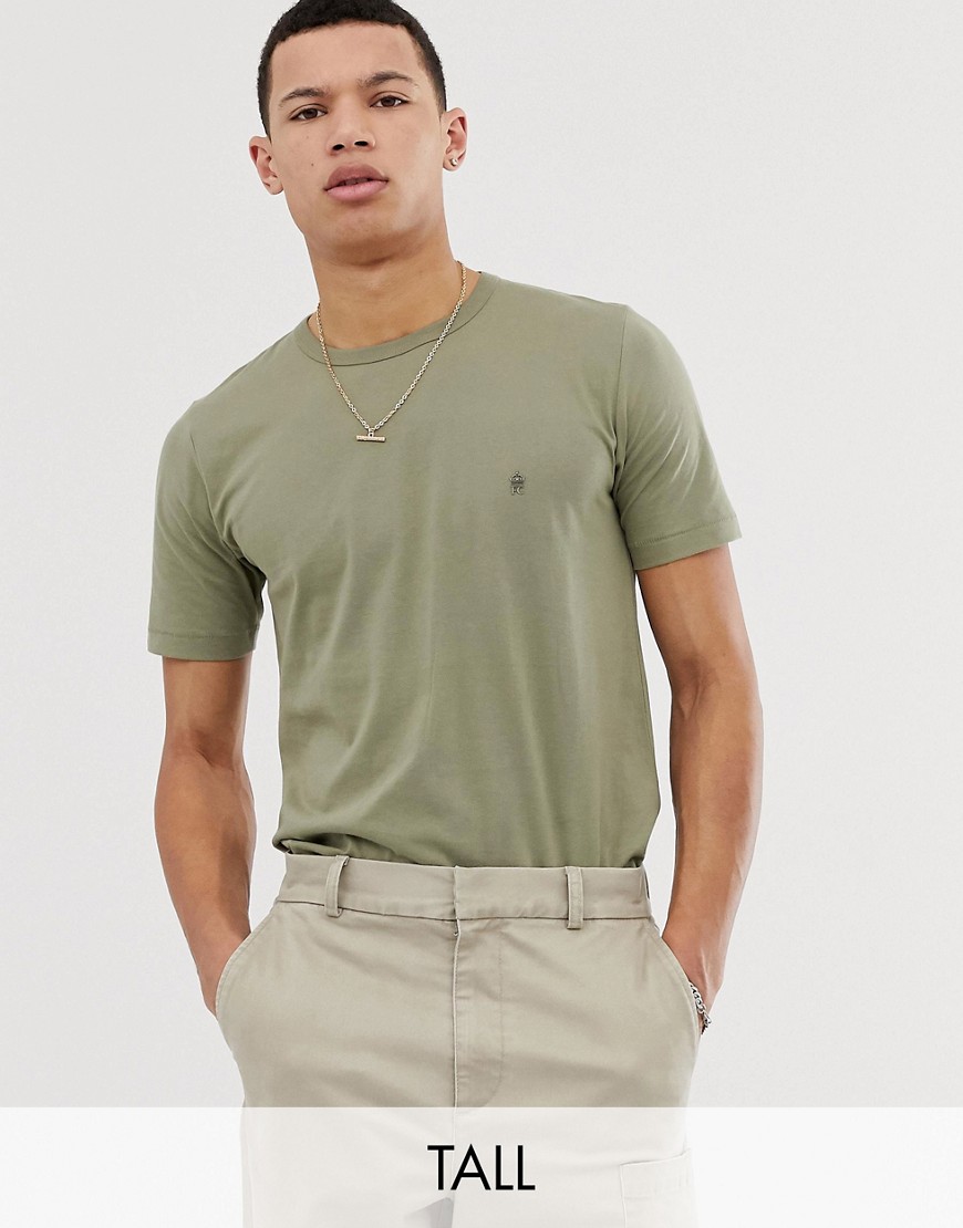 French Connection Tall - Basic T-shirt met ronde hals-Groen