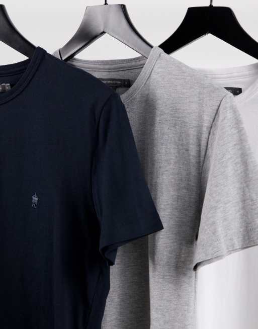 French Connection Tall - Confezione da 3 T-shirt blu, 2 di 4
