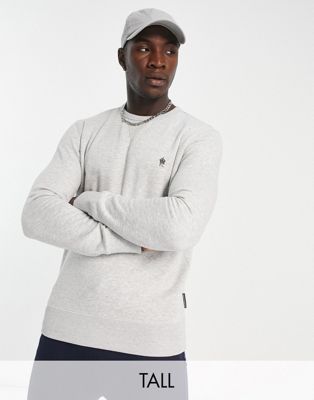 French Connection Tall crew neck sweatshirt in light gray - ASOS Price Checker