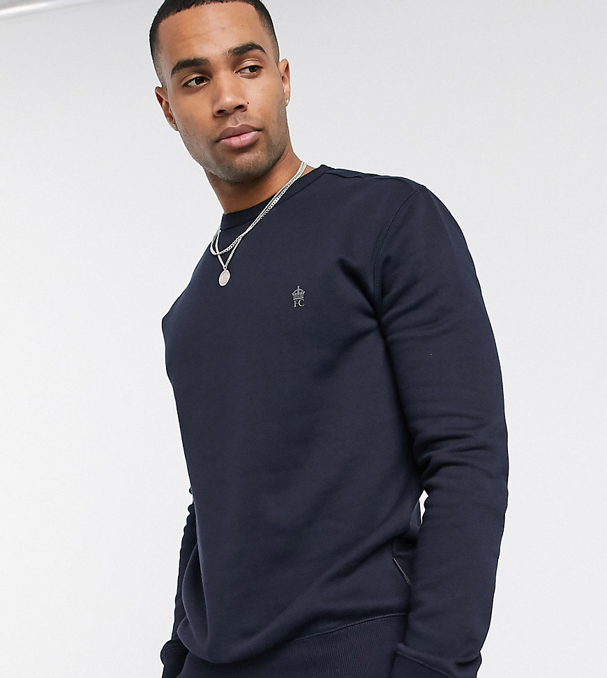 French Connection Tall - Essentials - Sweatshirt met logo-Marineblauw