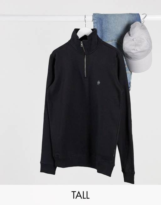 funnel neck half zip sweatshirt