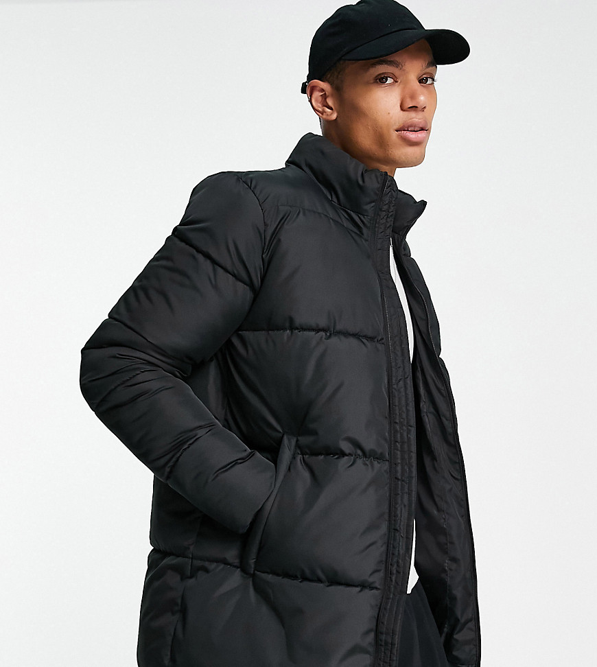 French Connection Tall funnel neck puffer jacket in black