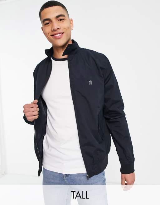 French Connection Tall harrington jacket in navy | ASOS