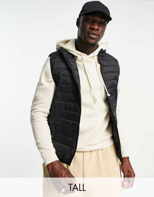 French Connection Tall lightweight gilet in black ASOS