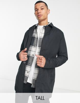 French Connection Tall lined classic trench jacket in black