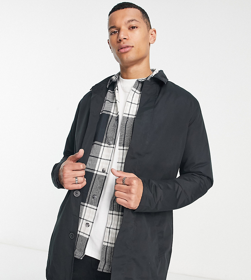 French Connection Tall lined classic trench jacket in black