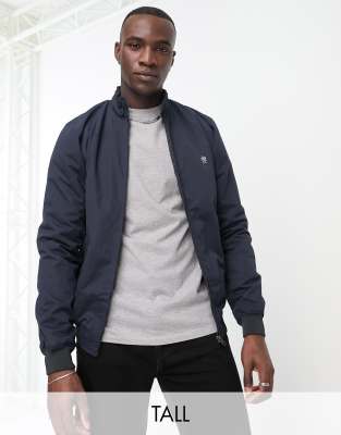 French Connection Tall lined harrington jacket in navy