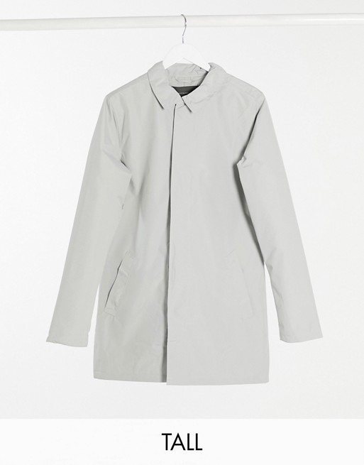 French Connection Tall lined mac jacket in grey