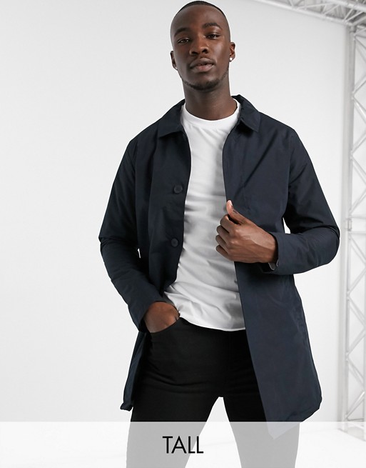 French Connection Tall lined mac jacket in navy