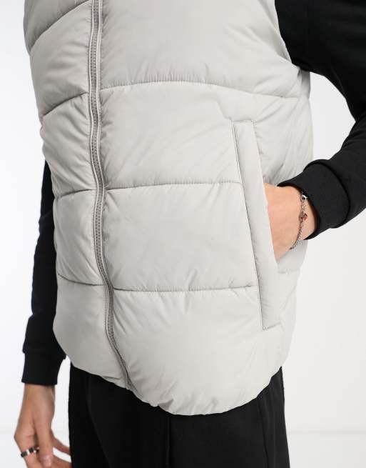 White hooded hotsell puffer vest