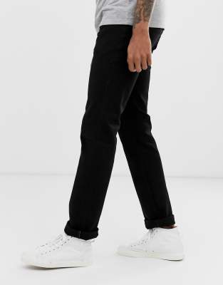 tall slim leg black trousers