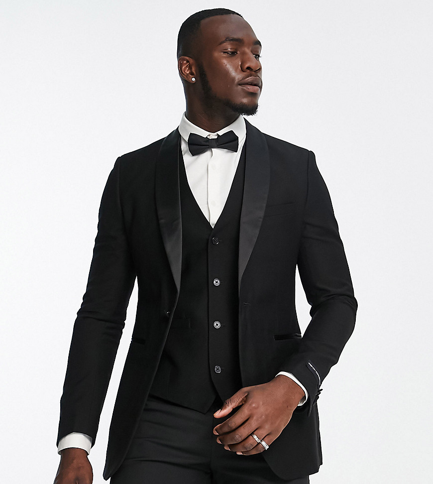 French Connection Tall Slim Fit Dinner Suit Jacket-Black
