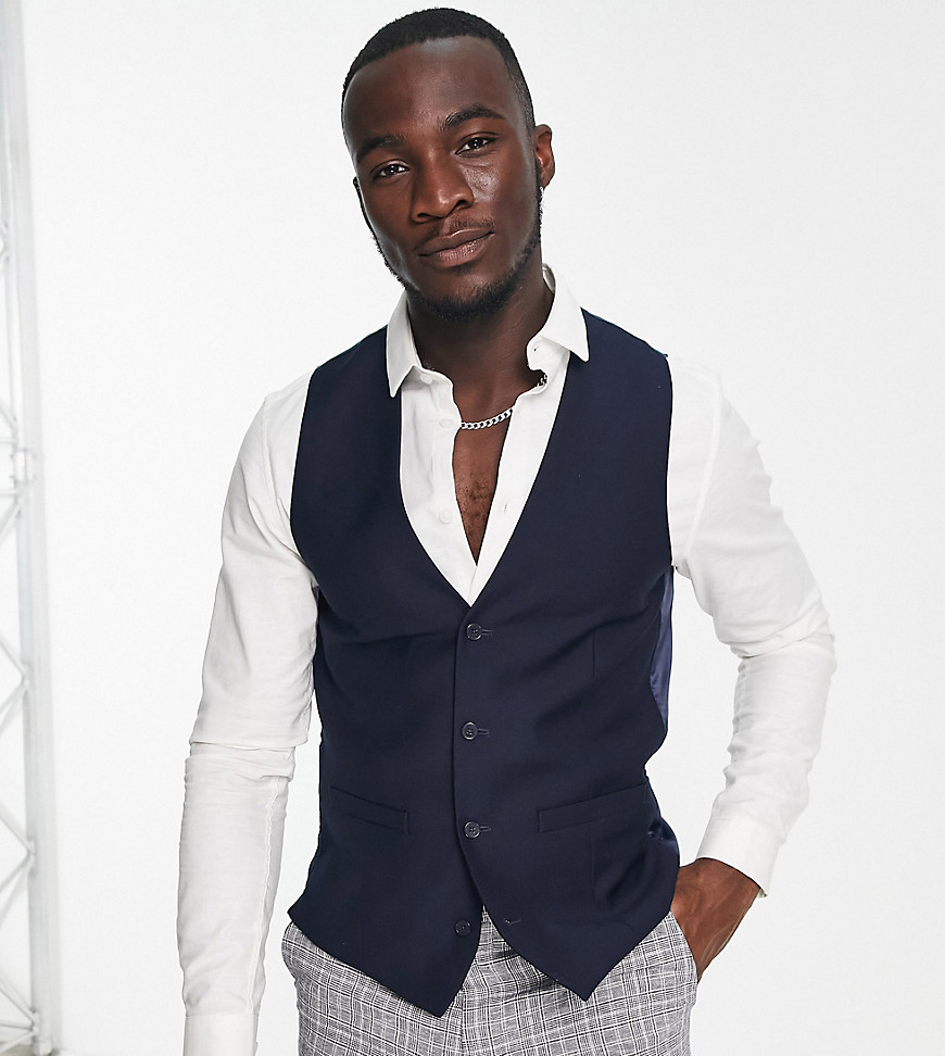 French Connection Tall Slim Fit Dinner Suit Vest-black