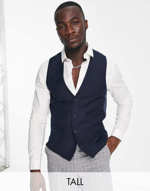 French Connection Tall slim fit dinner suit vest