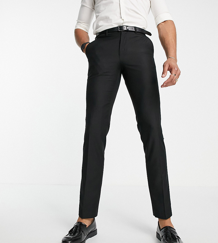 FRENCH CONNECTION TALL SLIM FIT PLAIN SUIT PANTS-BLACK,54PPD