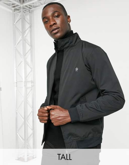 French Connection Tall - sort harrington-jakke