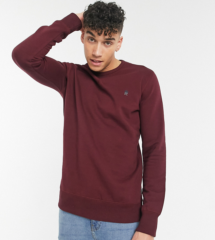 FRENCH CONNECTION TALL SWEATSHIRT WITH LOGO IN BURGUNDY-RED,57PPJ