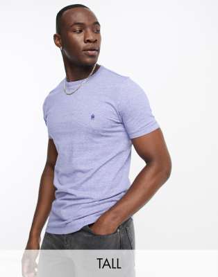 French Connection Tall - T-shirt blu acceso a righe micro