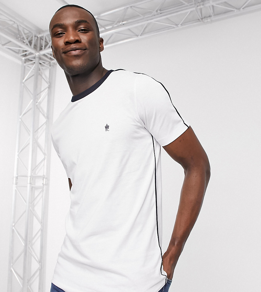 French Connection Tall - T-shirt con profili-Bianco