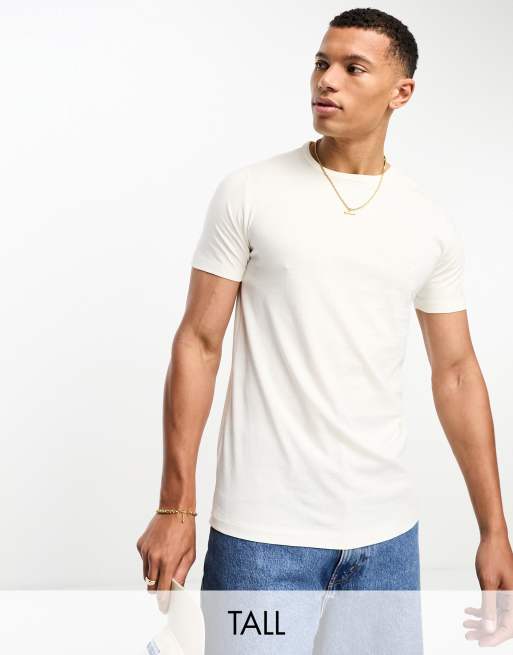 French Connection Tall - T-shirt met ronde hals in gebroken wit