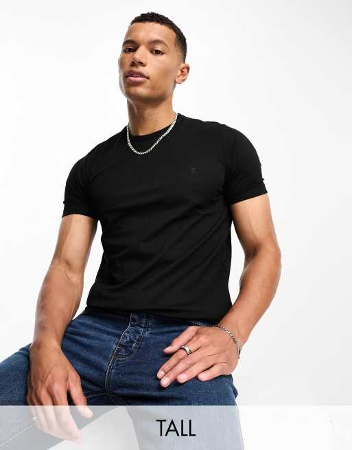 French Connection Tall – T-Shirt mit Rundhalsausschnitt in Schwarz