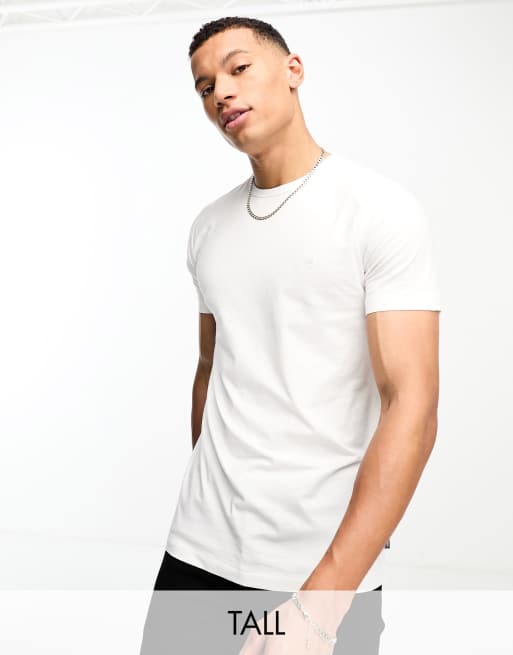 French Connection Tall – Vit t-shirt med rund halsringning