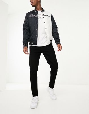 French Connection tapered fit jeans in black