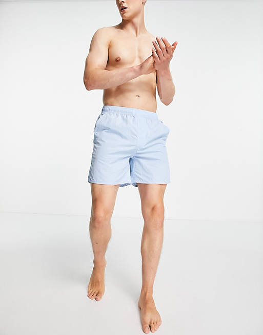 French Connection Tas contrast swim shorts in sky and marine