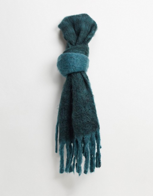 French Connection tassel scarf in blue