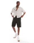 [French Connection Mens] French Connection tech cargo pocket shorts in khaki-Green S KHAKI