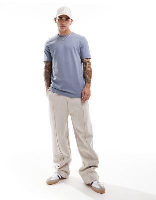 Текстурированная футболка French Connection светло-голубого меланжевого цвета