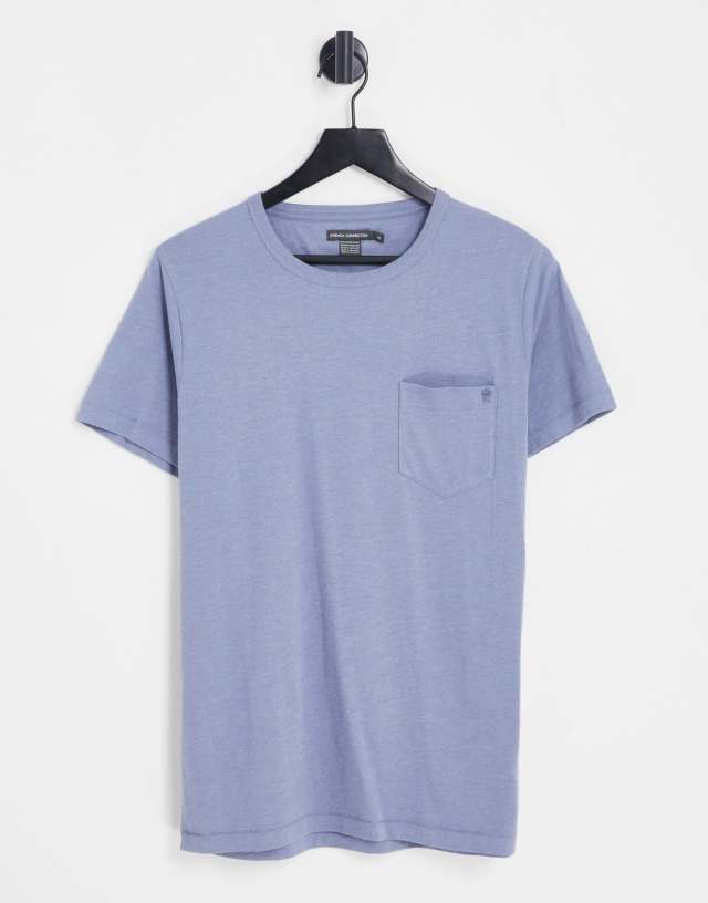 French Connection textured t-shirt in light blue