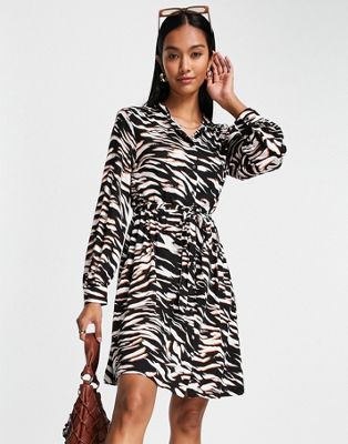 French Connection thita tiger meadow jersey mini dress