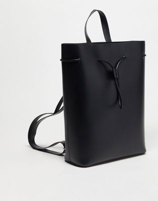 French Connection tie detail backpack in black