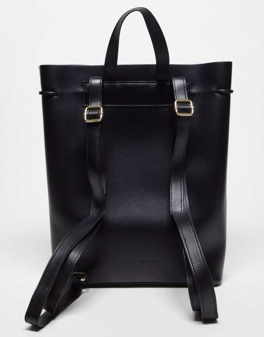 French Connection tie detail backpack in black | ASOS