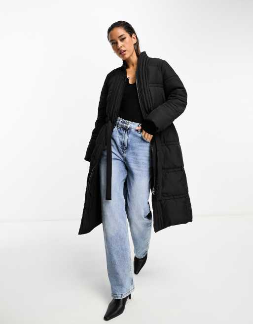 Asos long puffer coat sale