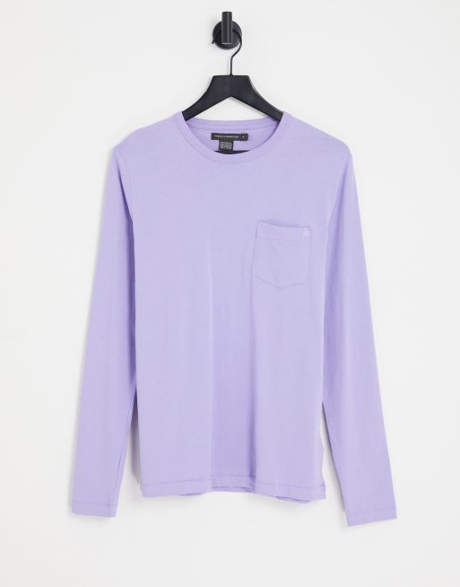 French Connection - Top met lange mouwen en borstzak in lila