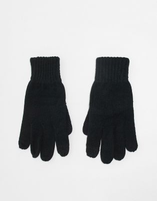 French Connection Touch Screen Gloves In Black