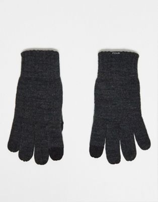 French Connection touch screen gloves in grey