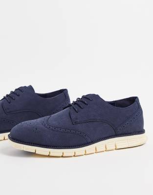 French Connection French Connection tread sole brogue lace up shoes in navy