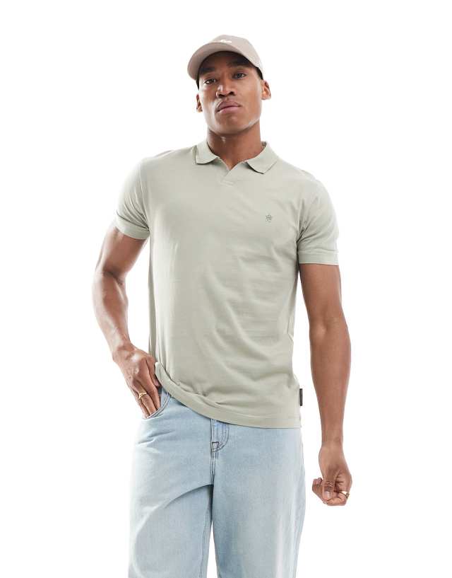 French Connection Mens - French Connection trophy neck polo in sage