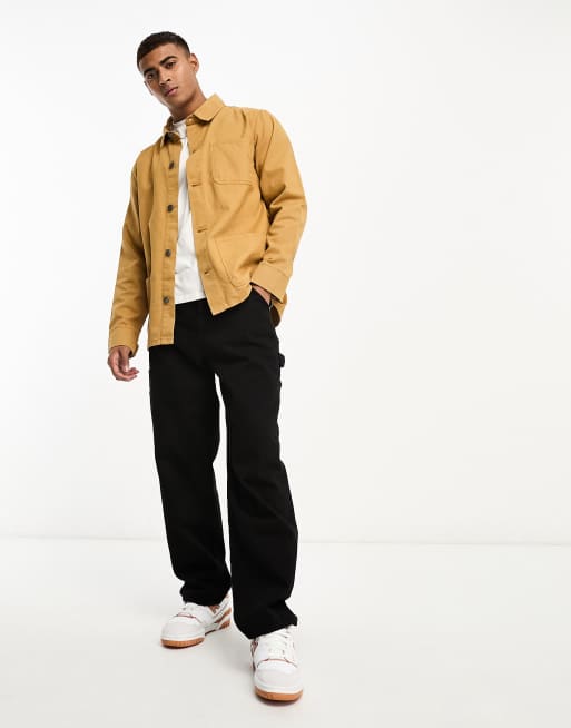 No Boundaries Juniors Fray Hem Twill Utility Jacket